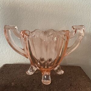Indiana Pink Glass Sugar Bowl